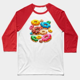 Donuts Party Time Baseball T-Shirt